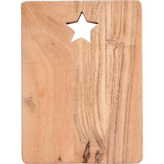 Ib Laursen Schneidebrett mit ausgeschnittenem Stern aus Akazienholz