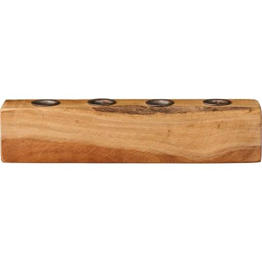 Ib Laursen Kerzenhalter für 4 Kerzen Holzblock UNIKA