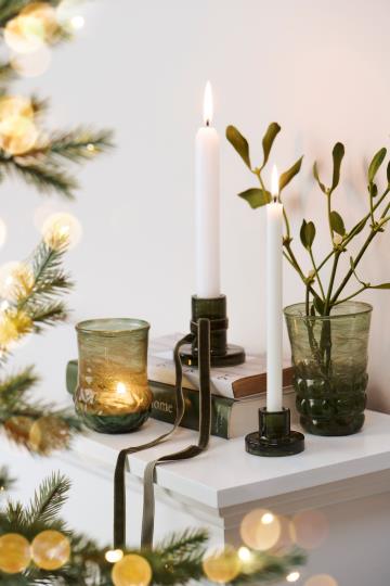 Ib Laursen Kerzenhalter Glas Grün