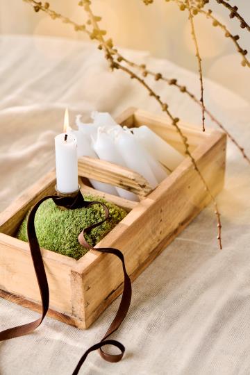 Ib Laursen Holzkiste mit 2 Fächern und Quergriff UNIKA