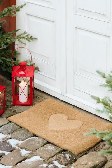 Ib Laursen Türmatte eingeprägtes Herz