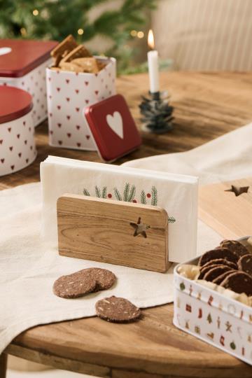 Ib Laursen Serviettenhalter mit ausgeschnittenem Stern Akazienholz