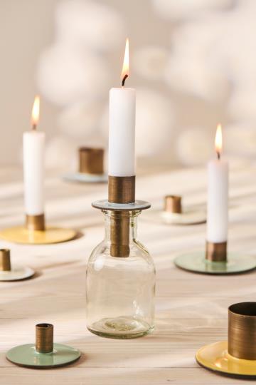 Ib Laursen Kerzenhalter f/2,2 cm Kerze Flaschenstecker 2-farbig grün