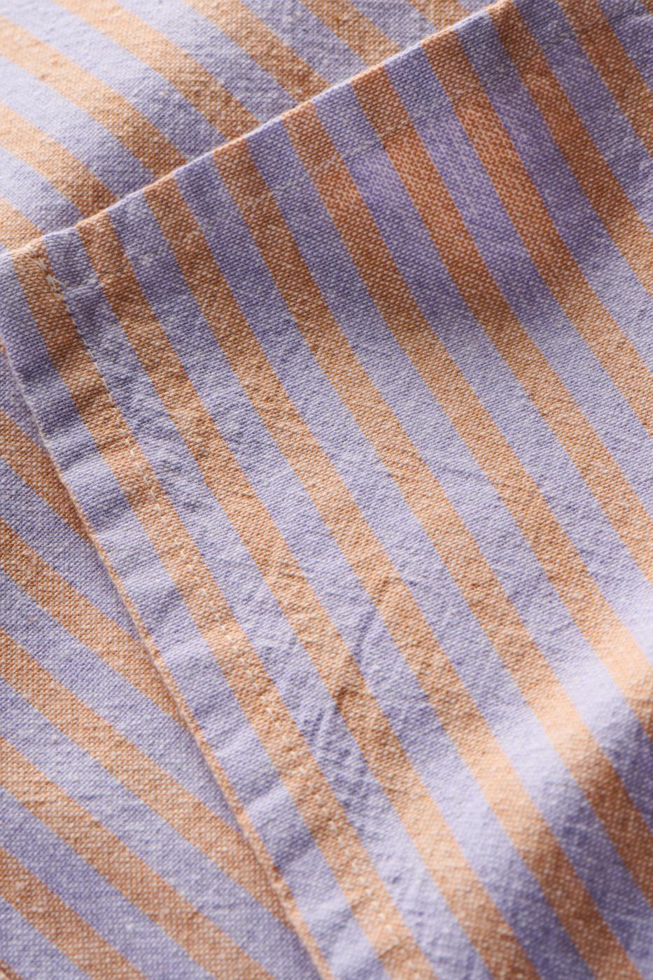 Geschirrtuch Linea m/ lila und rustikbraunen Streifen