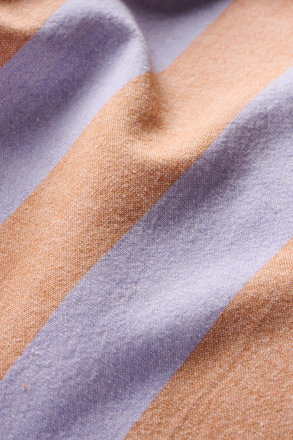 Geschirrtuch Linea m/ lila und rustikbraunen Streifen
