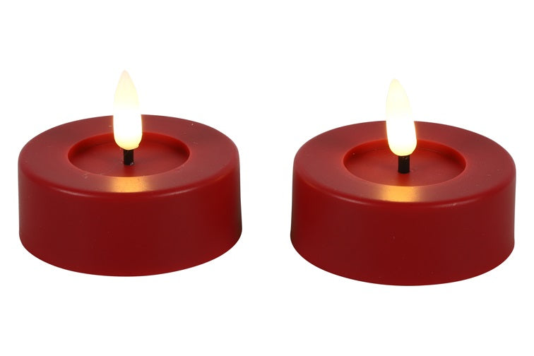 Maxi Teelicht LED 2St, rot – Das Wohngut