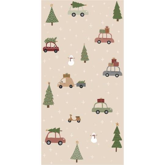 Ib Lauren Papierservietten Autos und Weihnachtsbäume