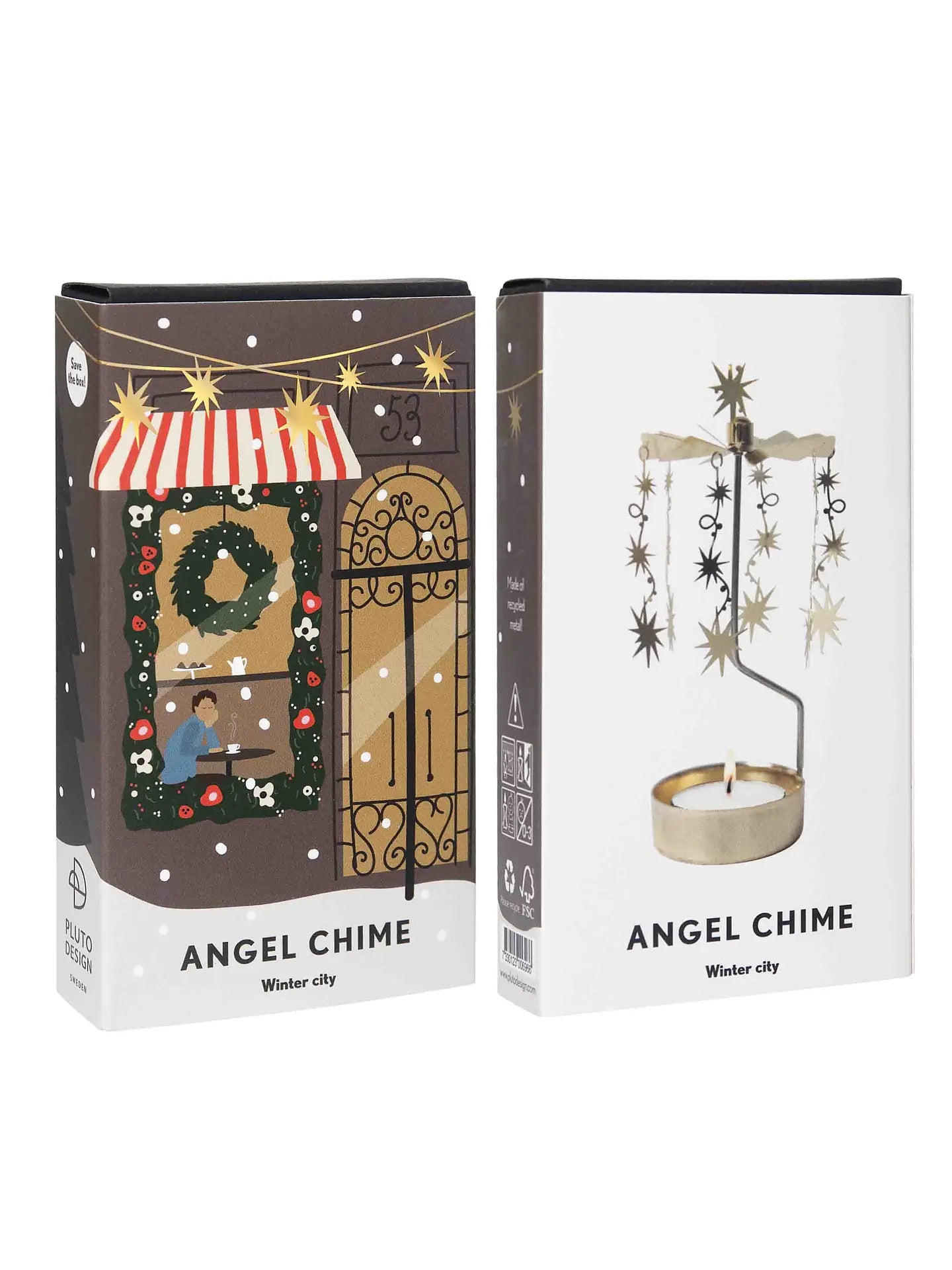 Pluto Design Angel Chimes Winter City