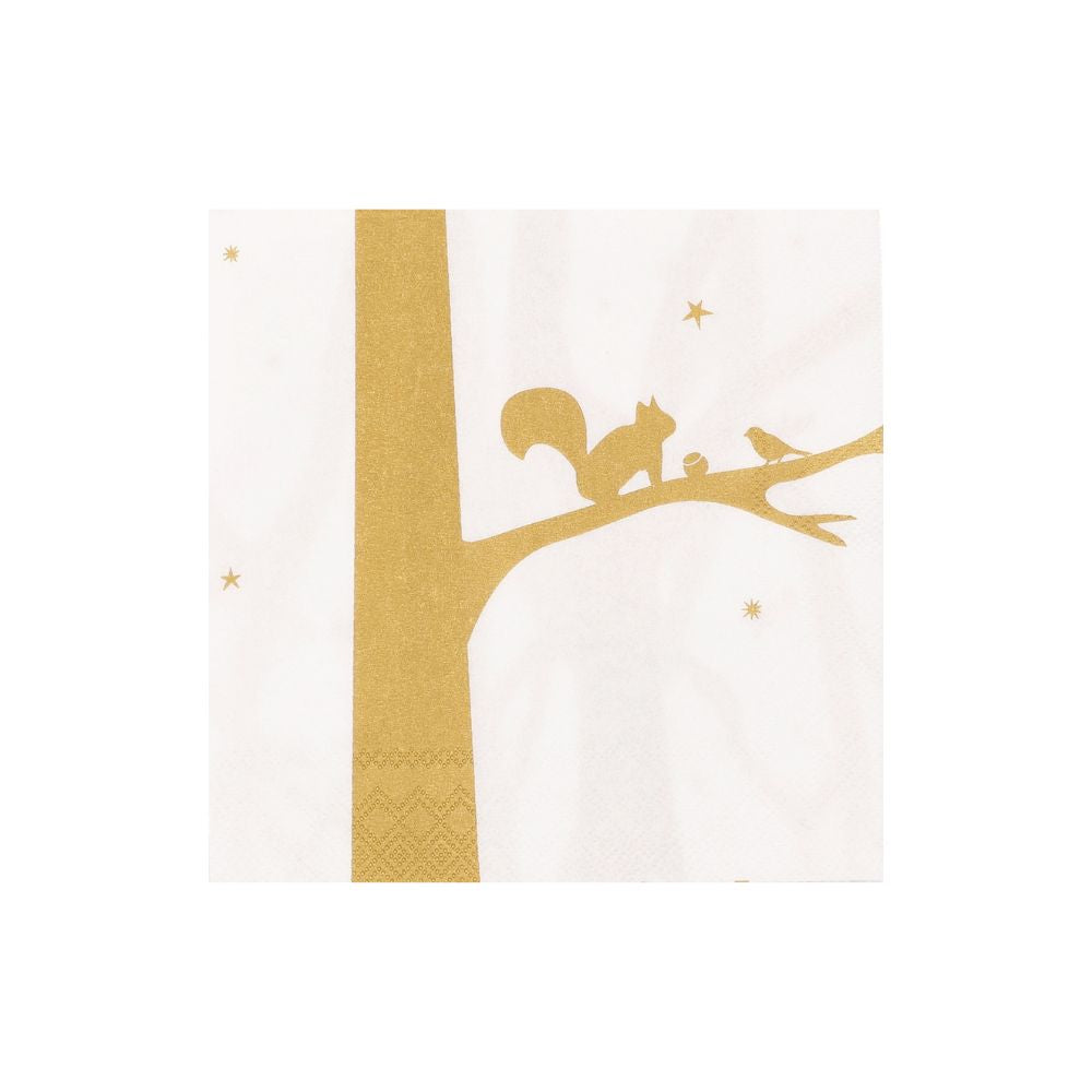 Cocktailserviette 25x25cm Eichhörnchen