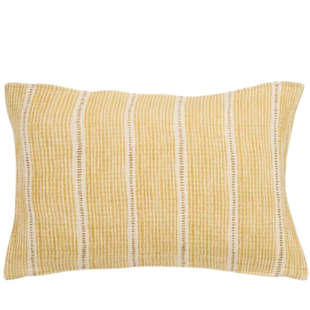 Ib Laursen Kissenbezug offwhite mustard Streifenmuster