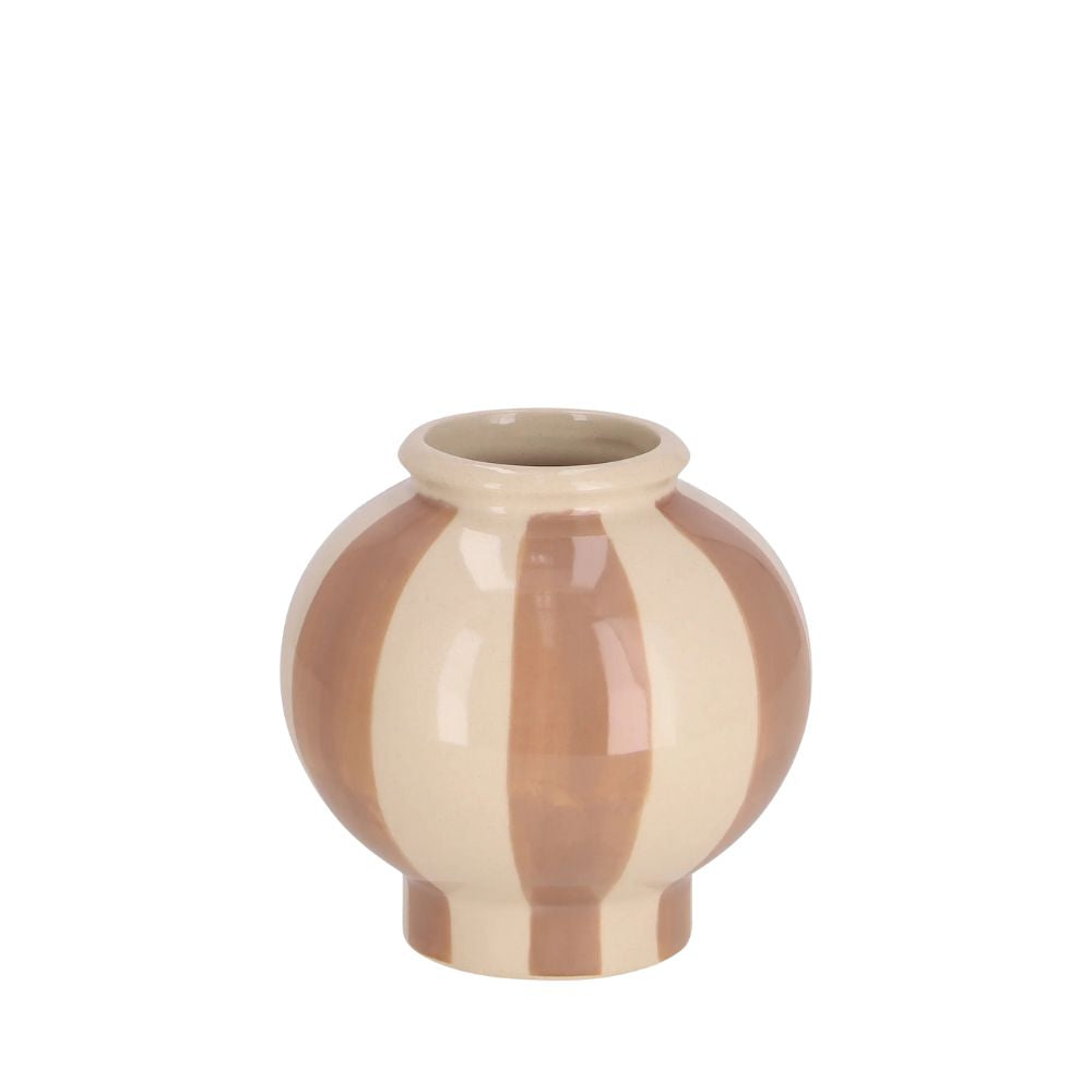 Keramik Vase Line taupe