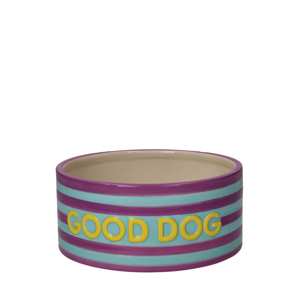 Love Pets, Futternapf, M, Motiv: Good Dog, lila/ blau