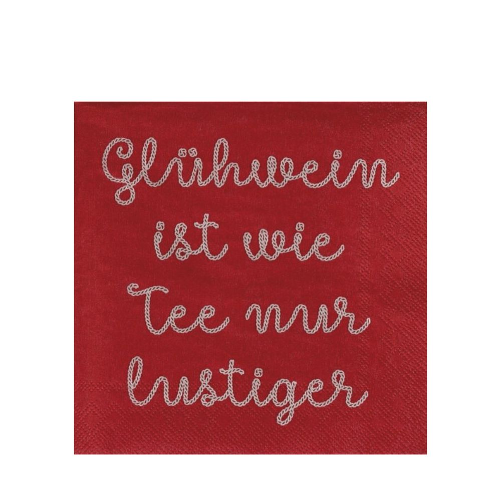 Räder Cocktailserviette 25x25cm Glühwein ist wie Tee