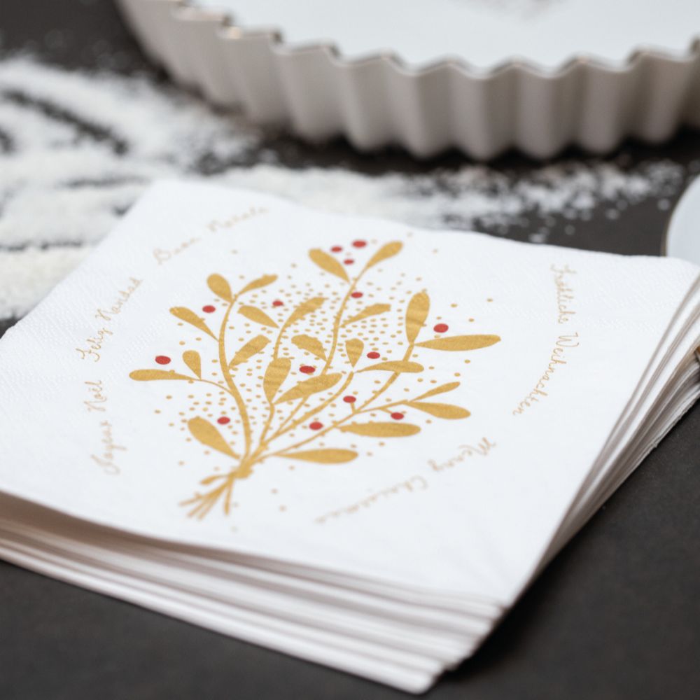 Räder Papier Servietten Mistelzweig