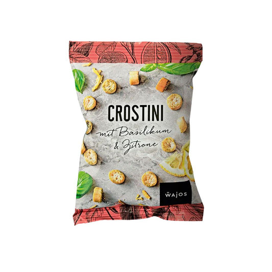 Wajos Crostini mit Basilikum und Zitrone