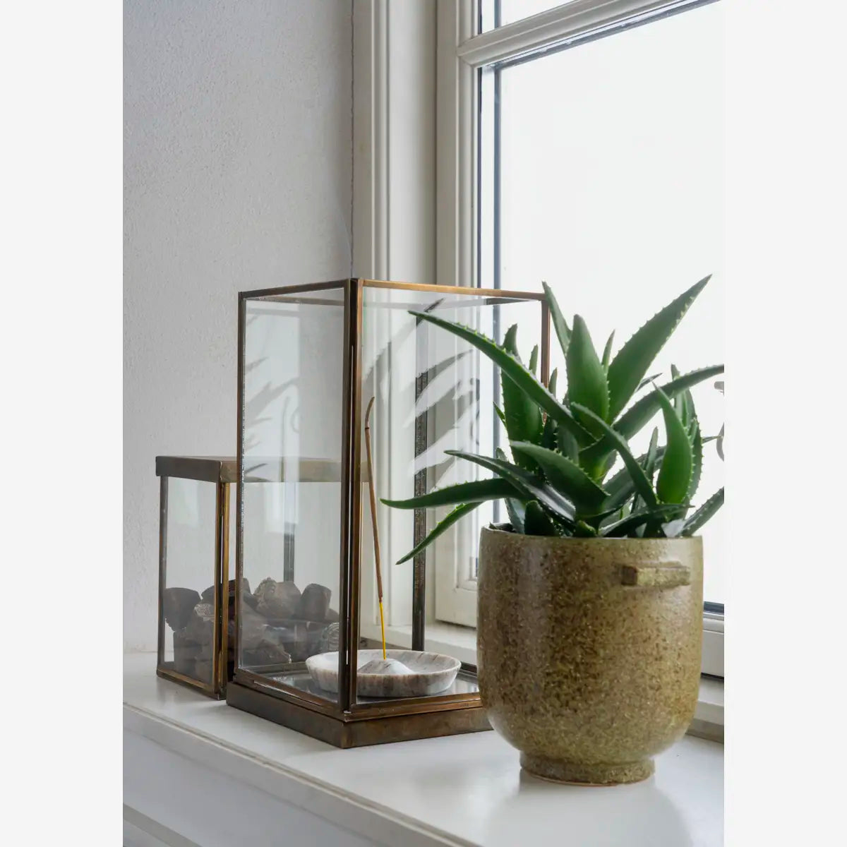 Madam Stoltz Räucherstäbchenhalter Marmor weiß