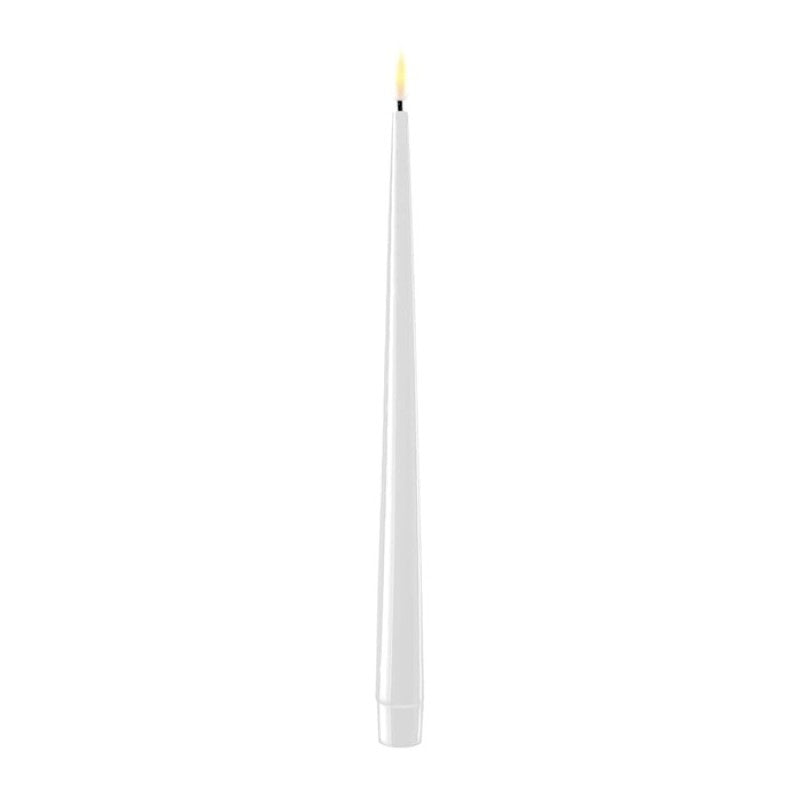Deluxe Homeart Stabkerzen weiß 2er Set 2,2 x 28 cm – Das Wohngut