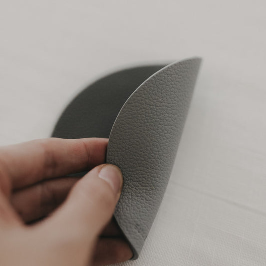 Eulenschnitt Wendbare Untersetzer Herz 2er Set Grau