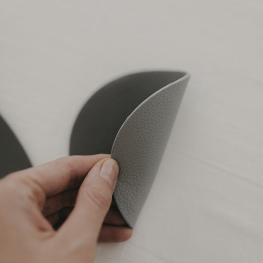 Eulenschnitt Wendbare Untersetzer Das Leben 2er Set Grau