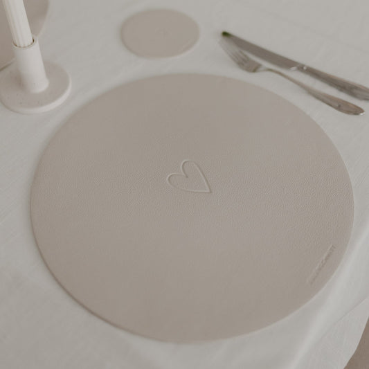 Eulenschnitt Wendbares Platzset Lieblingsmensch Creme