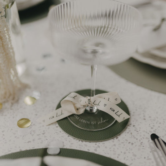 Eulenschnitt Wendbare Untersetzer Herz 2er Set Grün