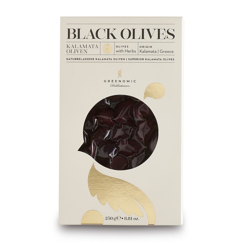 Greenomic Schwarze Oliven mit Stein