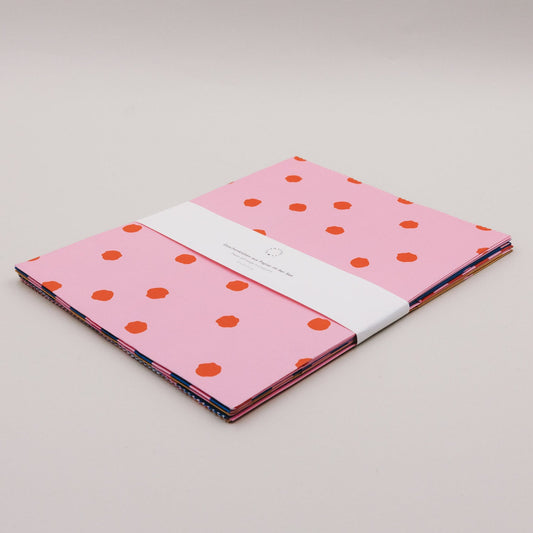 Eulenschnitt Papiertüten Streifen & Punkte Rosa M im 6er Set