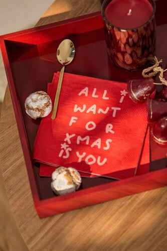 Räder Serviette 33x33cm All i want for xmas is you