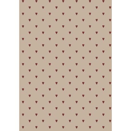 Ib Laursen Geschenkpapier rote Herzen 5 m/Rolle