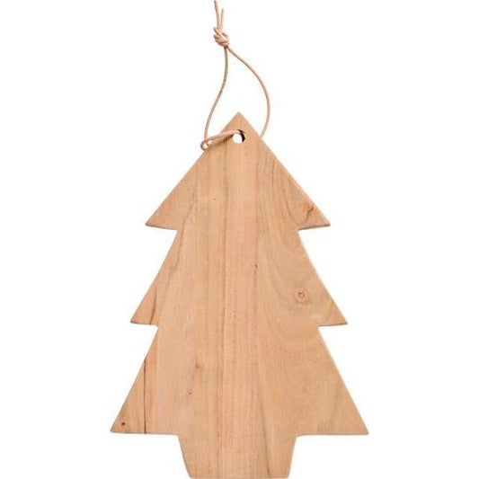 Ib Laursen Schneidebrett mit Lederschnur Tannenbaum Akazienholz