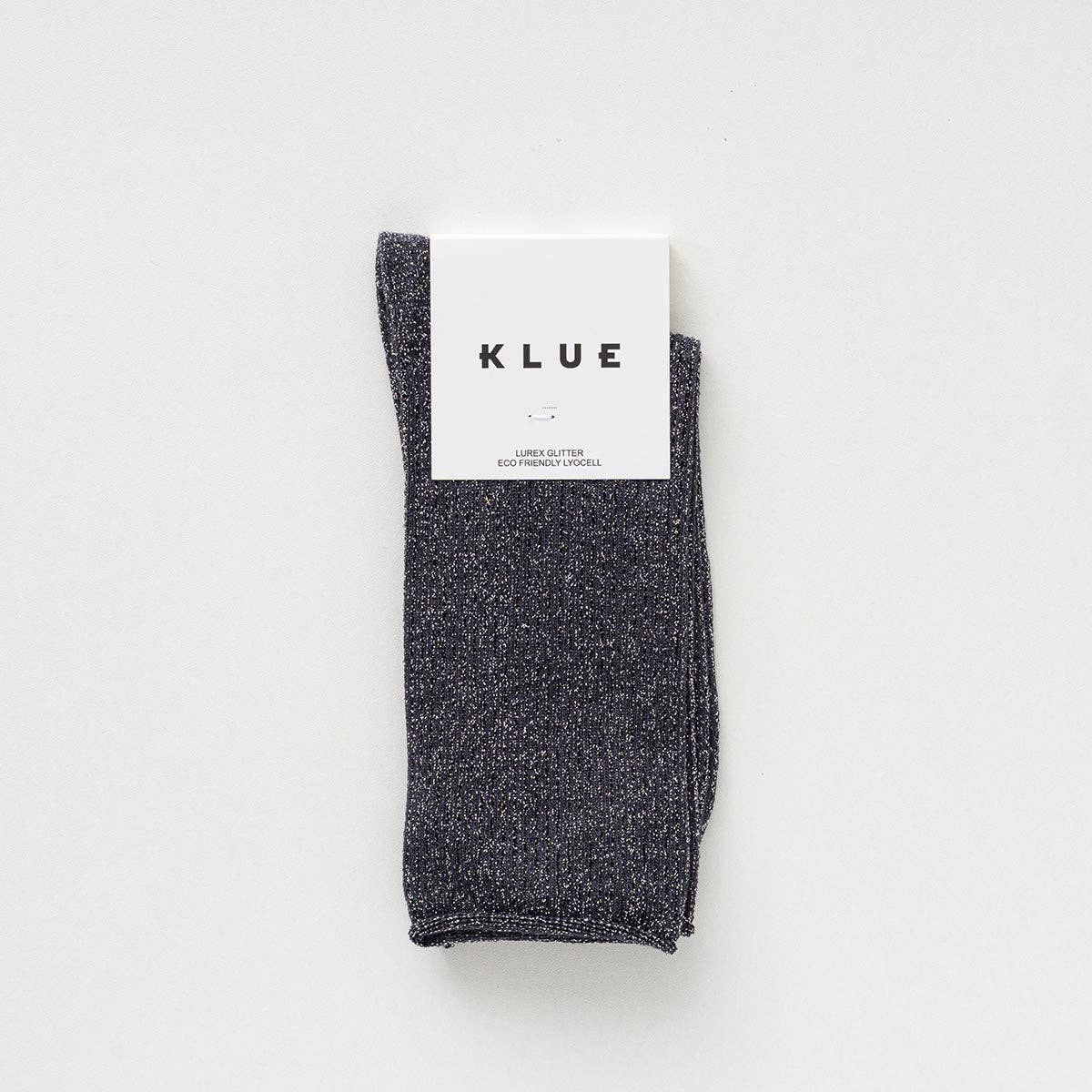 KLUE Glitter Lurex-Socken aus umweltfreundlichem Lyocell | Grau