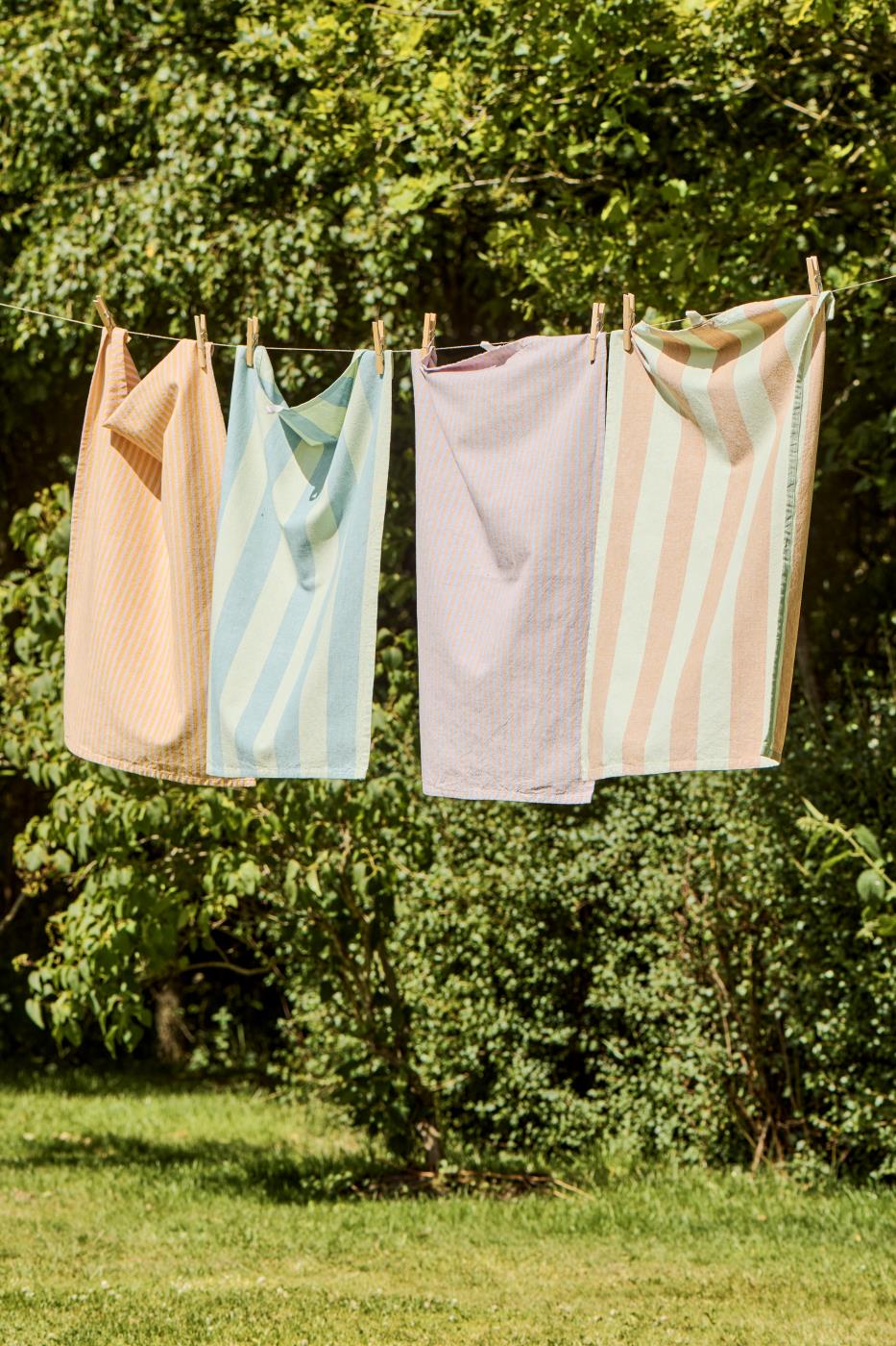 Geschirrtuch Linus m/ hellgrünen und hellbraunen