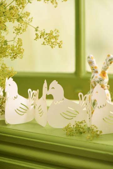 Ib Laursen Oster-Tischdekoration Hühner selbststehend