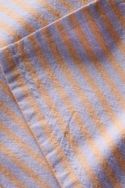 Geschirrtuch Linea m/ lila und rustikbraunen Streifen