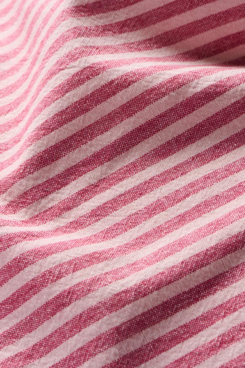 Geschirrtuch Linea m/ hellrosa und Himbeerfarbigen Streifen