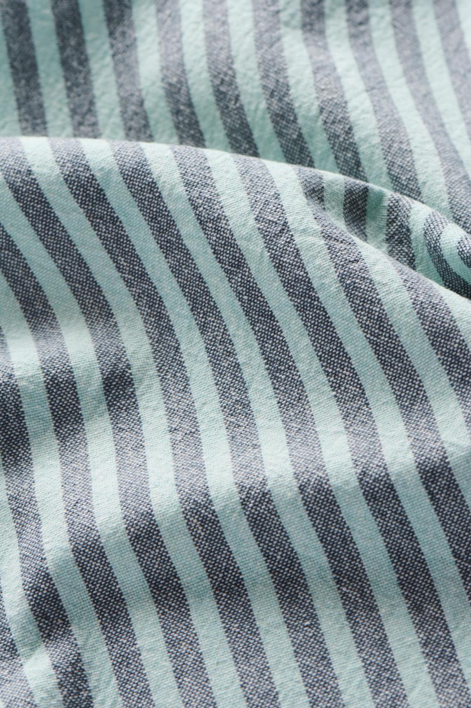 Geschirrtuch Linea m/ Grauen und Türkisfarbenen Streifen