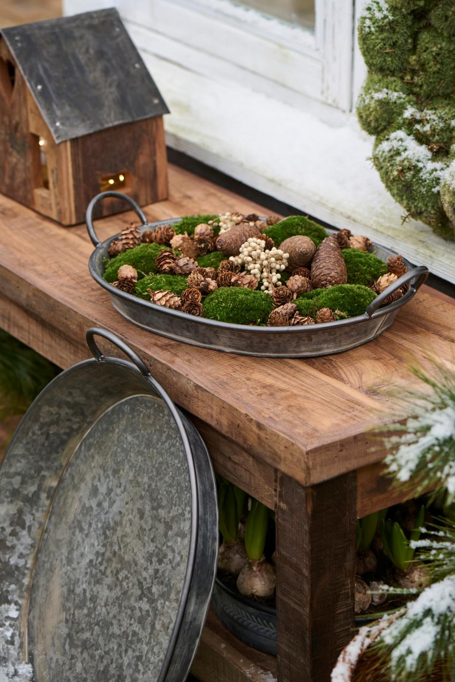Ib Laursen Tablett oval m/Henkeln Urban Garden