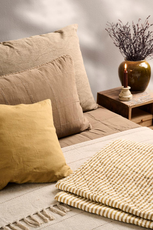 Ib Laursen Kissenbezug ochre green