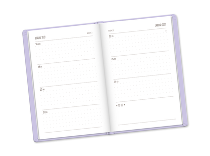 Terminplaner Lederlook 2027 Lavender
