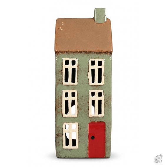 Grünes Haus für Teelicht