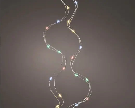 Micro LED Lichterkette bunt Batterie betrieben