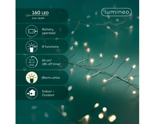 Micro LED Compact Beleuchtung Batterie 8 Funktionen Outdoor