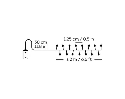 Micro LED Compact Beleuchtung Batterie 8 Funktionen Outdoor