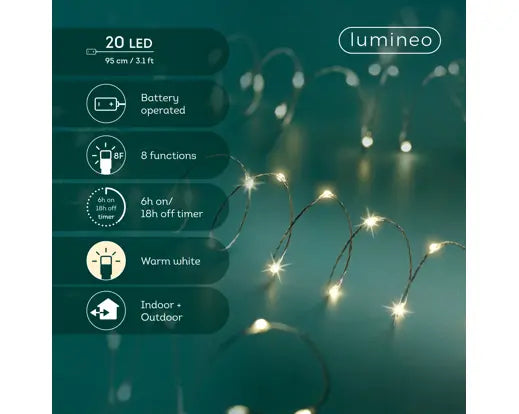 Micro LED Lichterkette Batterie betrieben