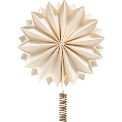 Ib Laursen Christbaumstern weiß mit messingfarbenem Halter Stella