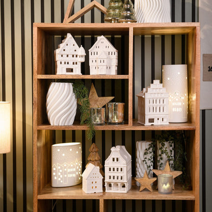 Tischlampe Häuser oval