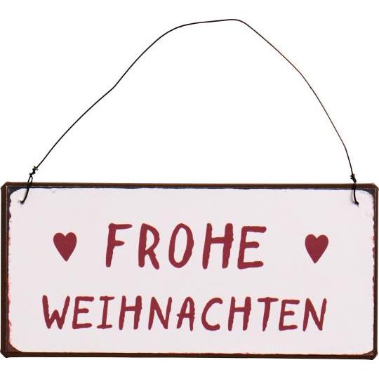 Ib Laursen Metallschild Frohe Weihnachten