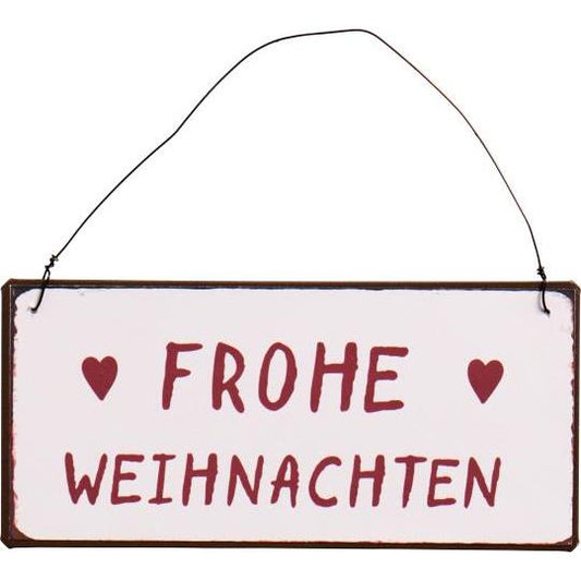 Ib Laursen Metallschild Frohe Weihnachten