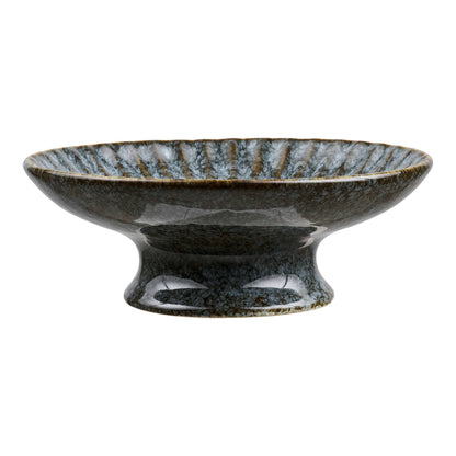 Tablett, Keramik, Key-Largo-Blau, Ø20,5×7 cm