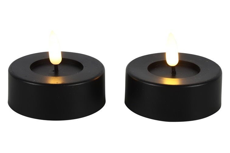 LED Maxi Teelicht D6,7cm schwarz – Das Wohngut